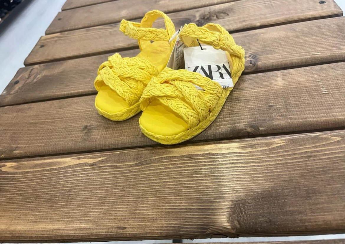 صندل طنابی زرد