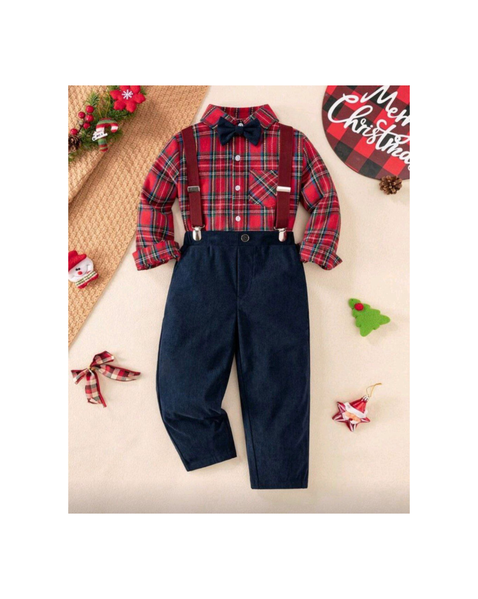 ست پیراهن و شلوار و ساسبند و پاپیون