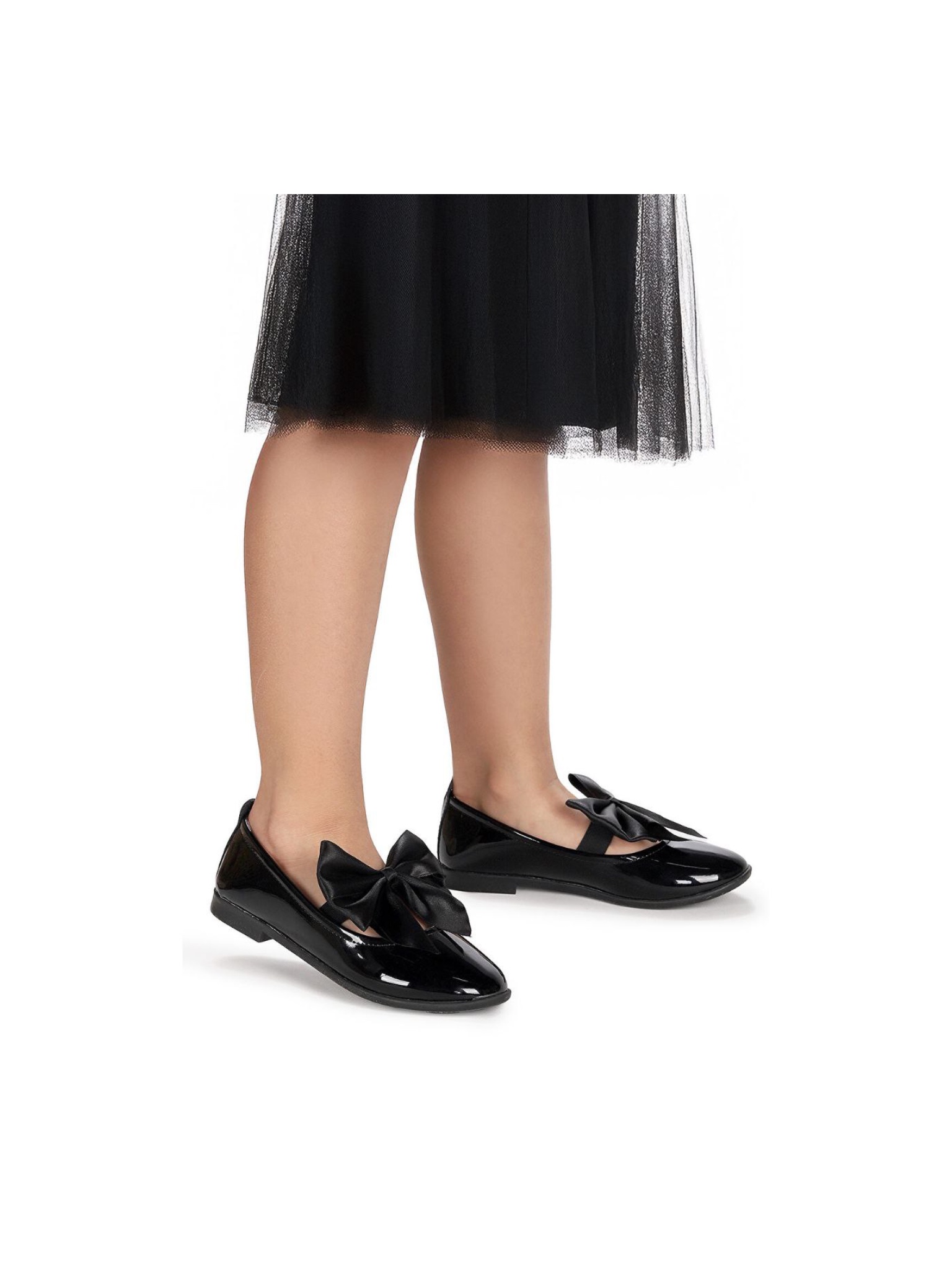 کفش عروسکی پاپیونی ورنی مشکی