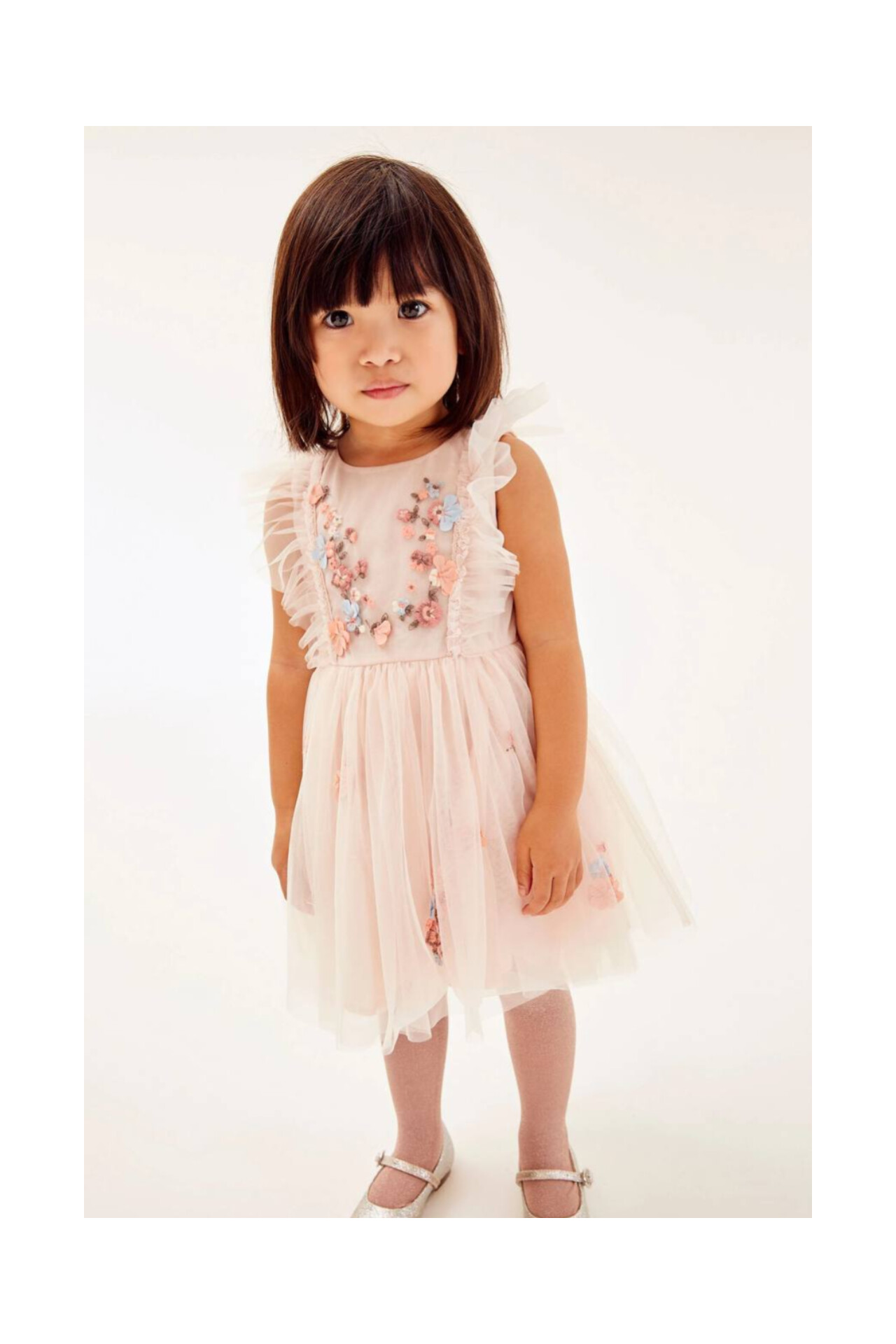 پیراهن صورتی گلدوزی