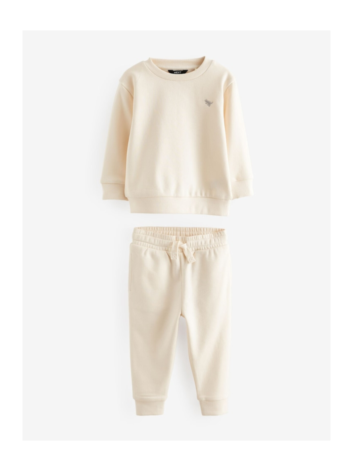 ست سوییشرت شلوار ساده کرم روشن